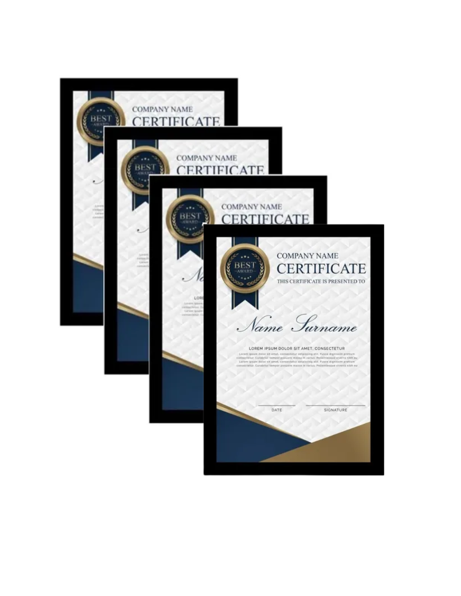 4 Marcos Para Título Profesional  28x43 Doble Carta