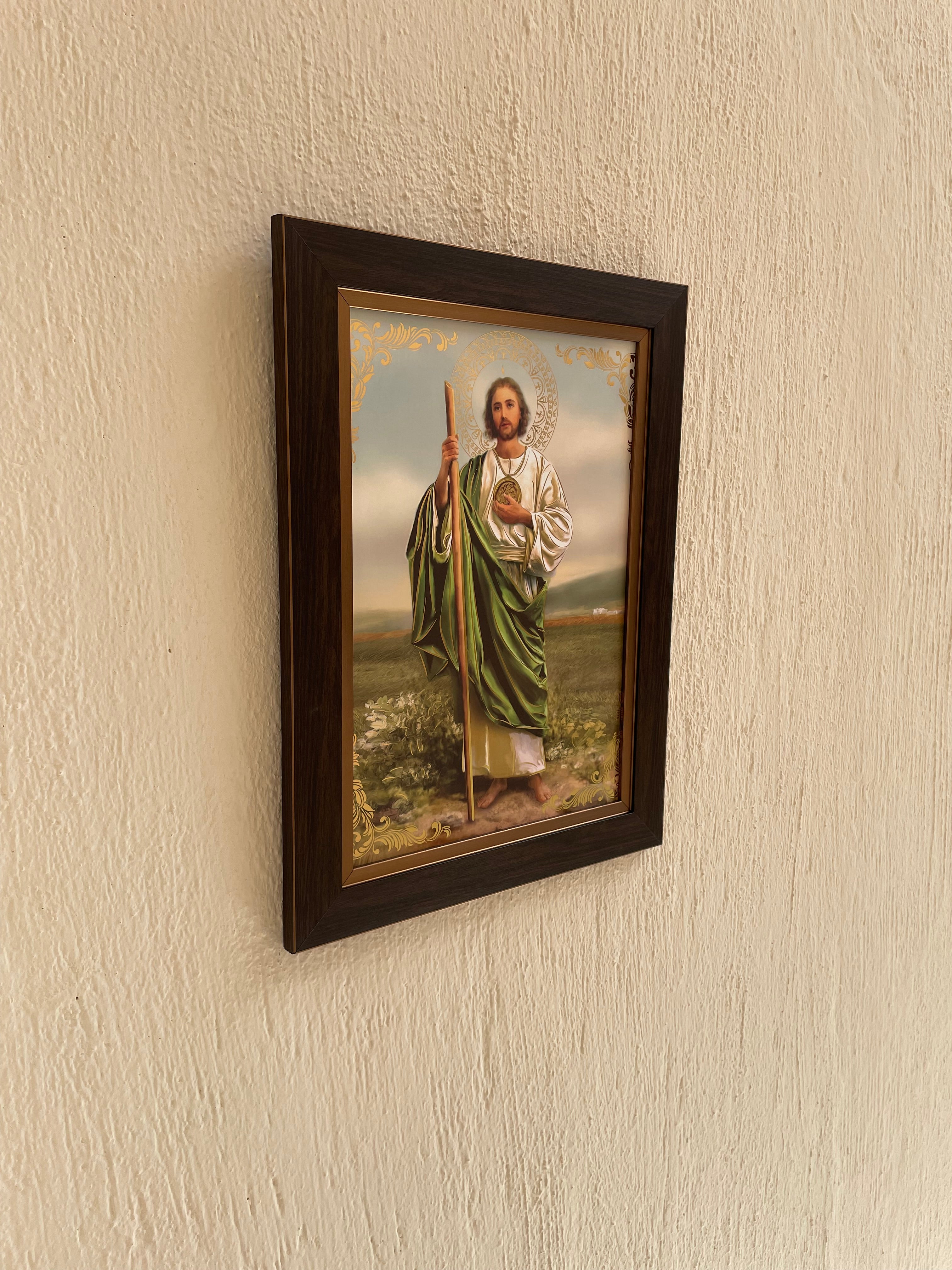 Cuadro San Judas Tadeo 36x48cm Marco Liso