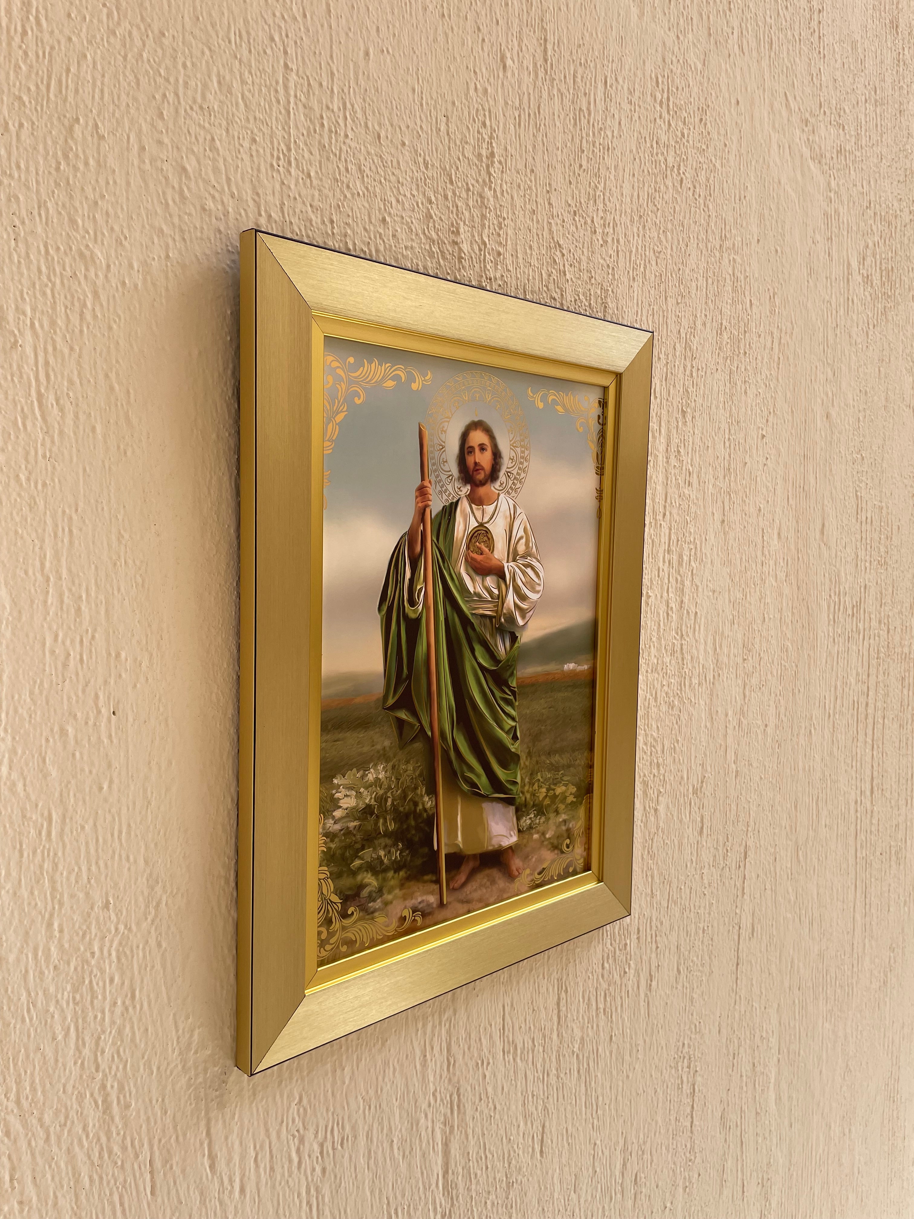 Cuadro San Judas Tadeo 36x48cm Marco Liso