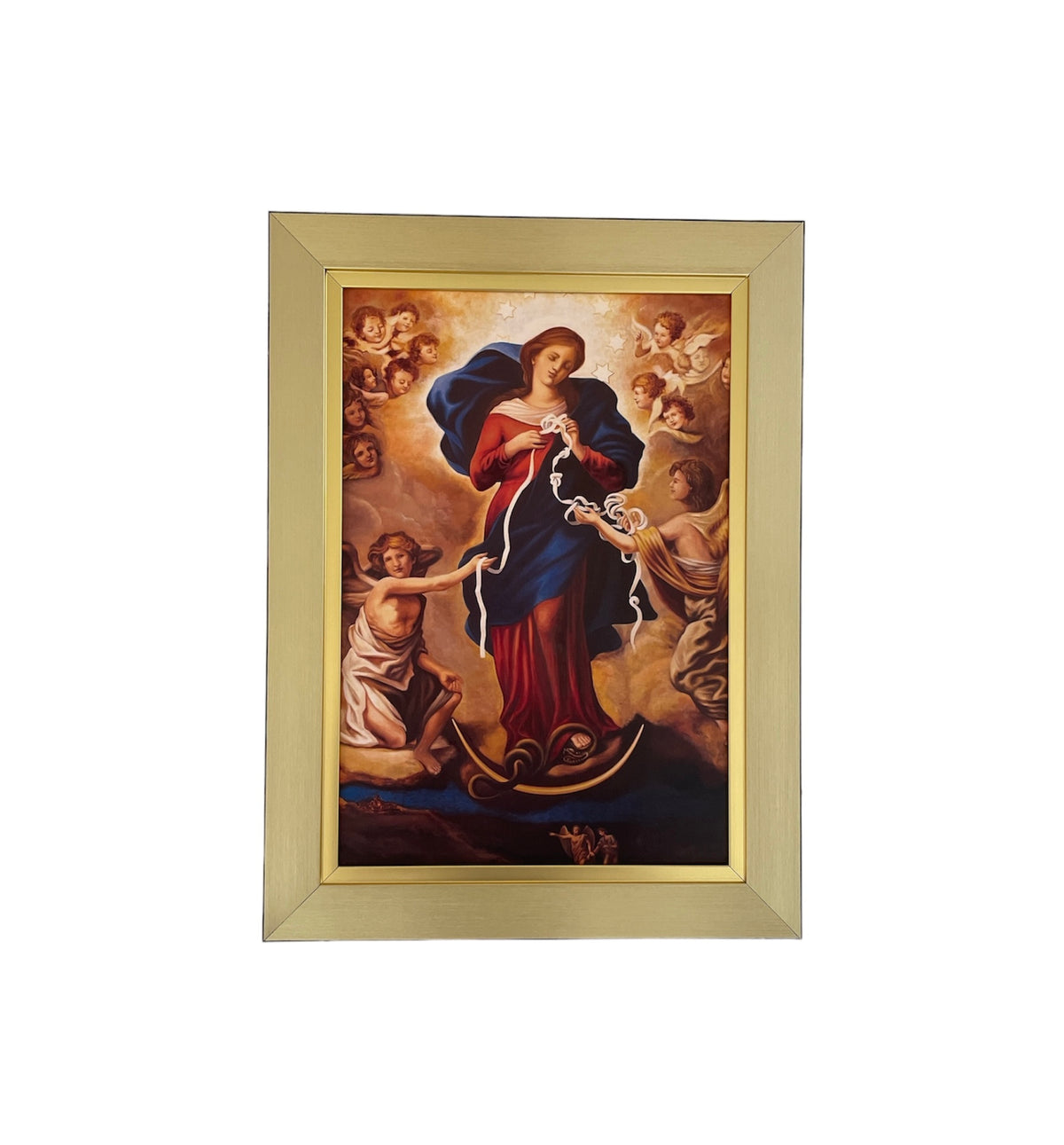 Cuadro Virgen Desatanudos 36x48cm Marco Liso