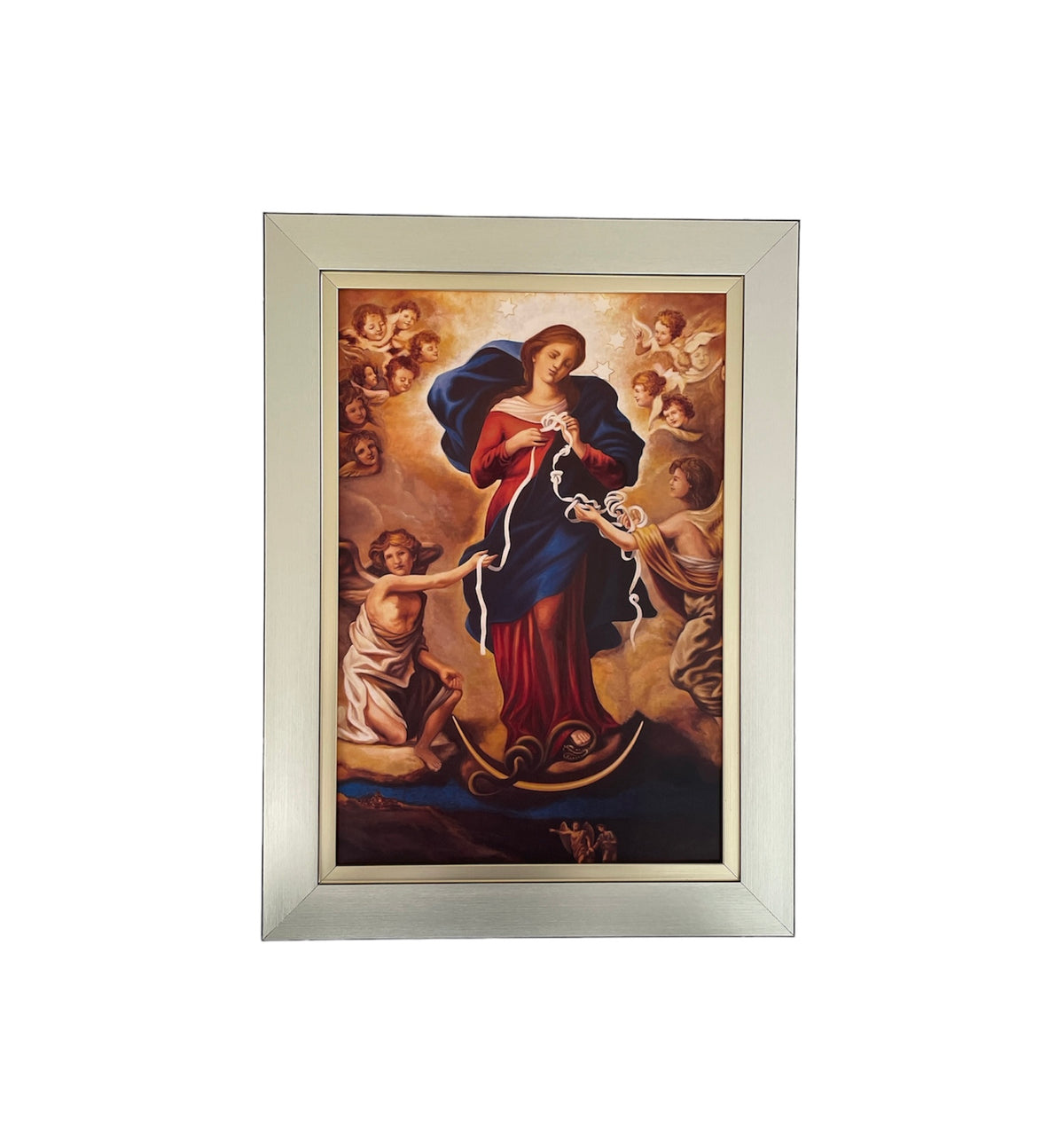 Cuadro Virgen Desatanudos 36x48cm Marco Liso