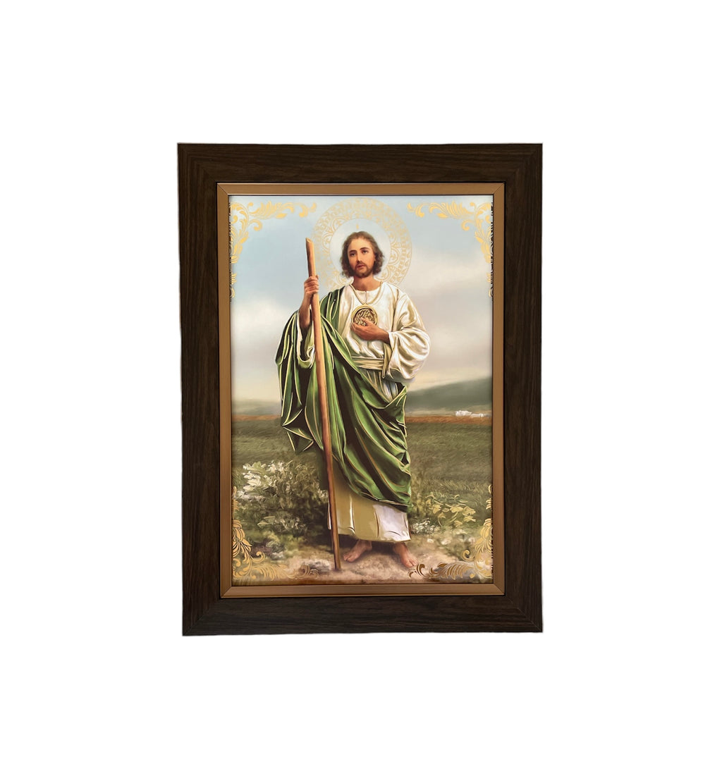 Cuadro San Judas Tadeo 36x48cm Marco Liso