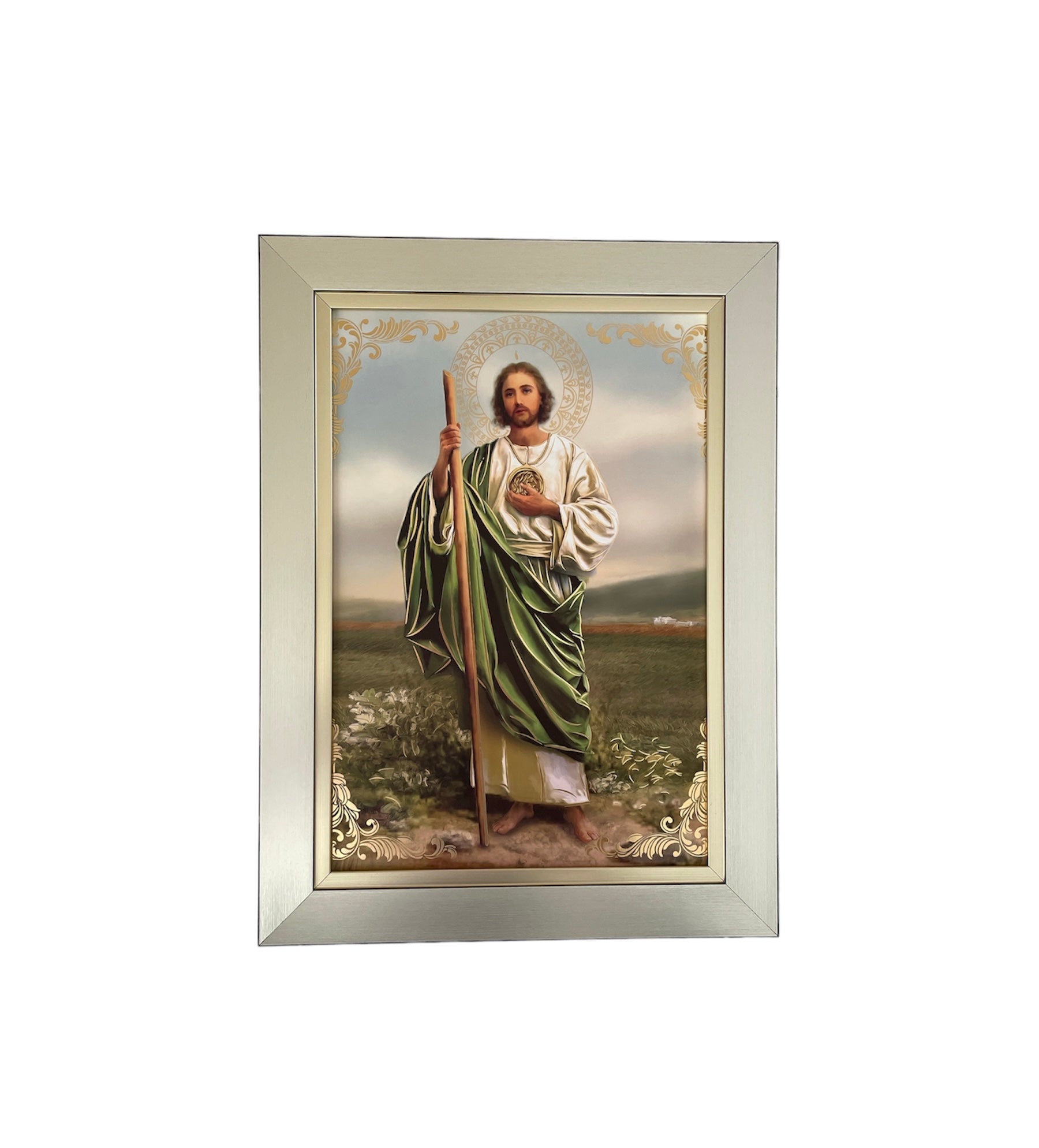 Cuadro San Judas Tadeo 36x48cm Marco Liso