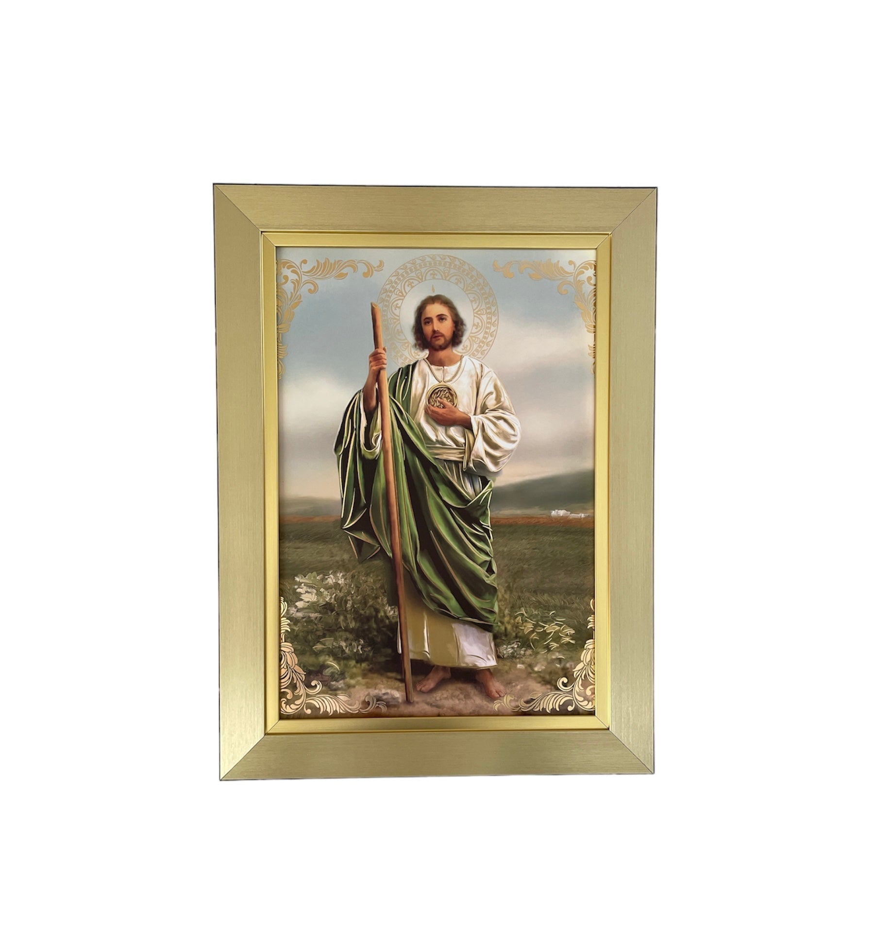 Cuadro San Judas Tadeo 36x48cm Marco Liso