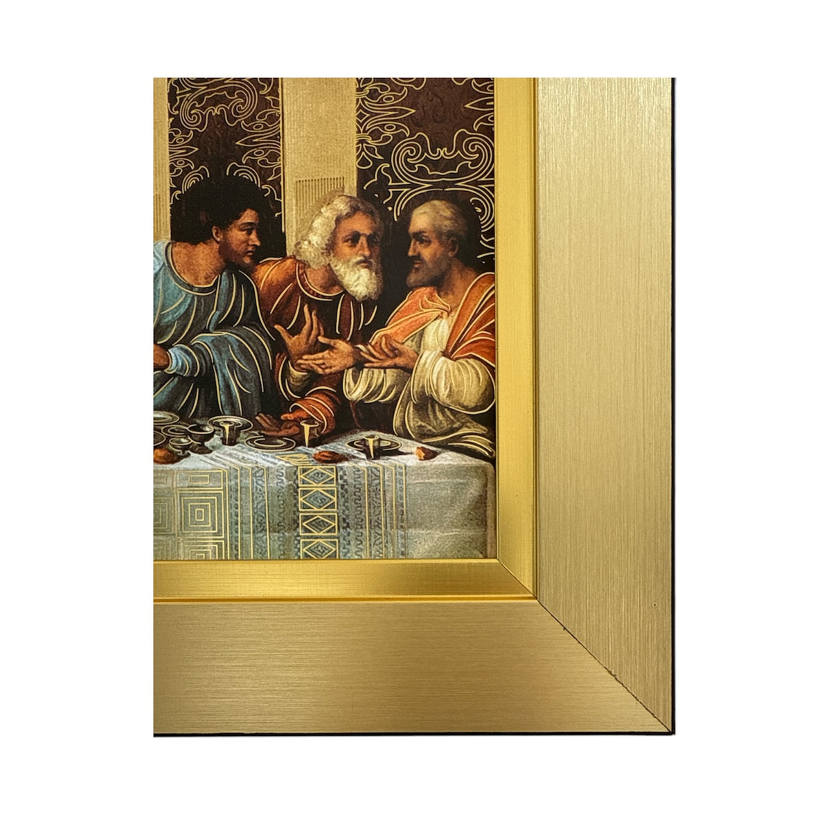 Cuadro Ultima Cena Da Vinci 29x59cm Marco Liso