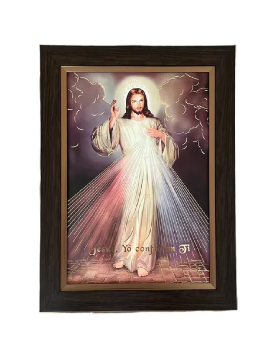 Cuadro Señor De La Misericordia 36x48 Marco Liso