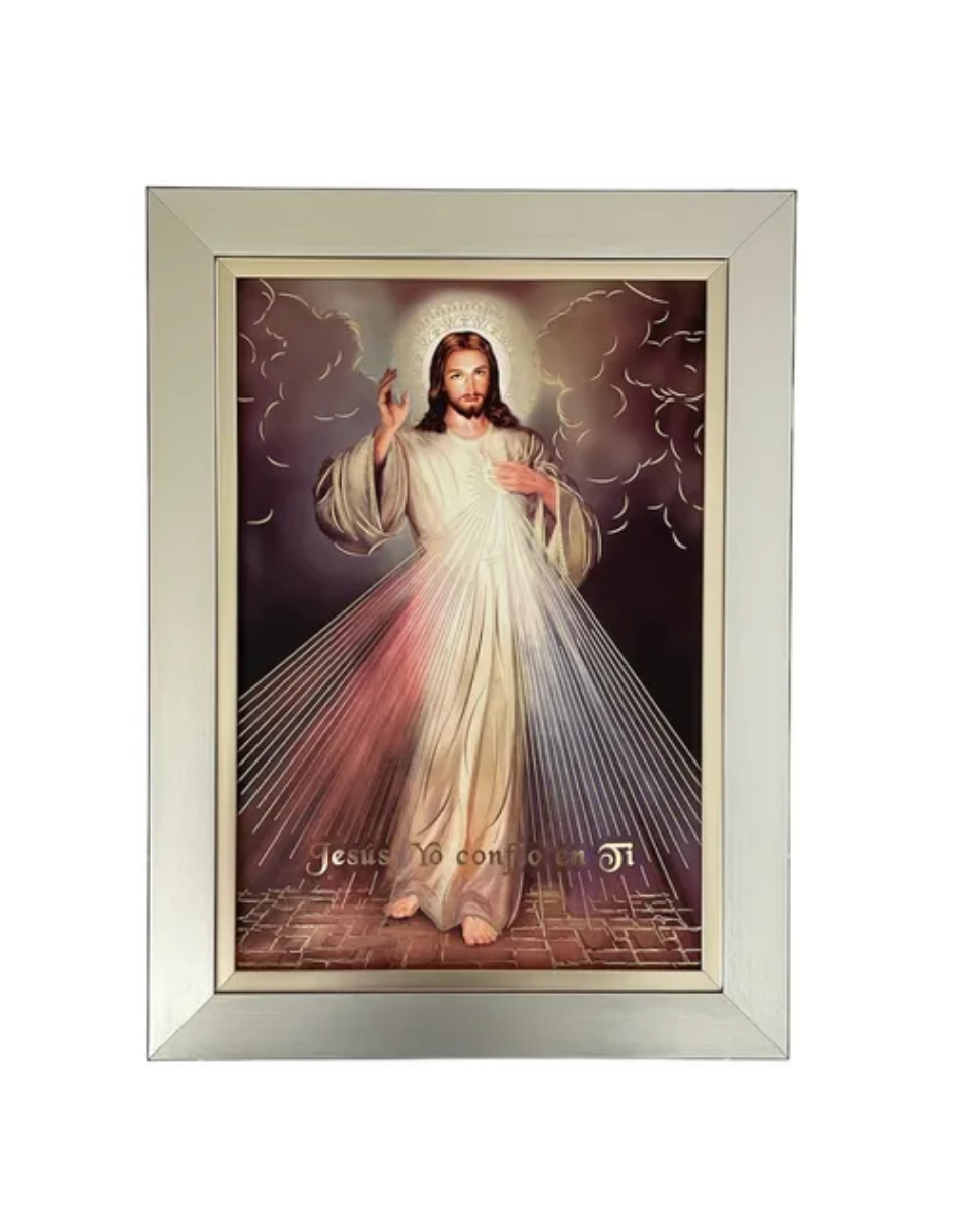 Cuadro Señor De La Misericordia 36x48 Marco Liso