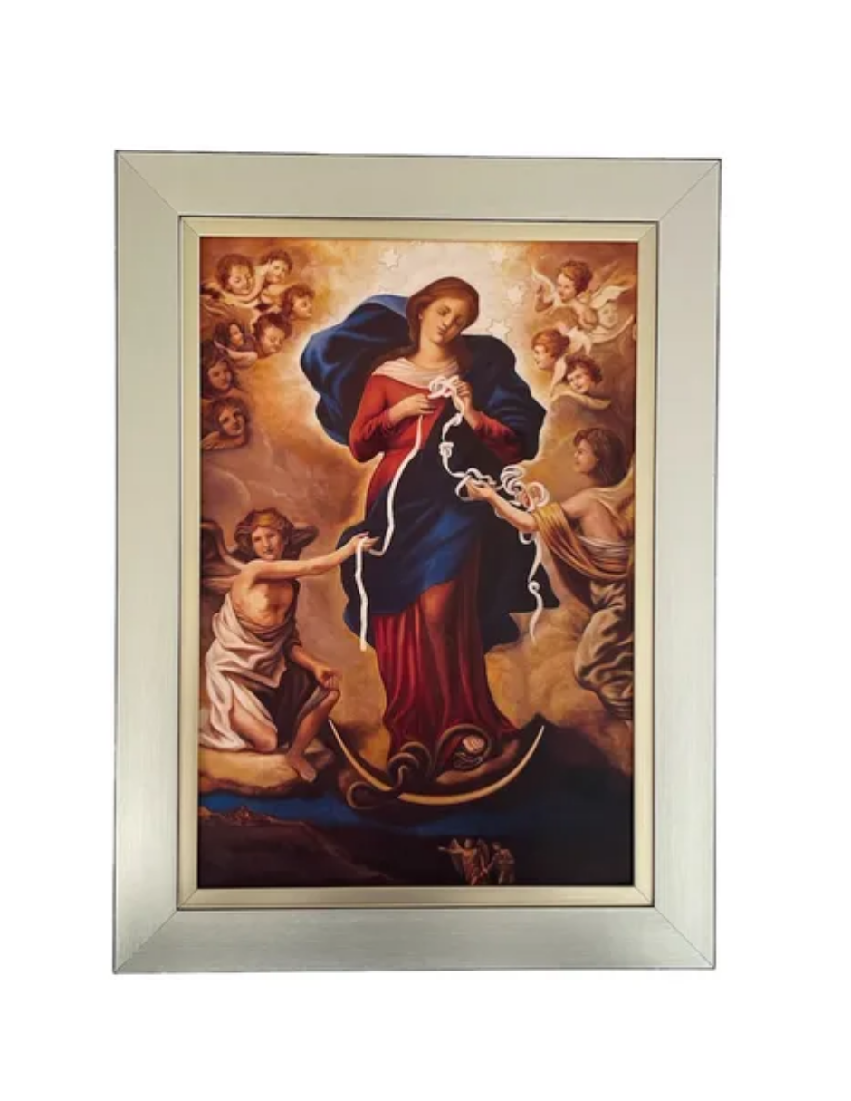 Cuadro Virgen Desatanudos 36x48 Marco Liso