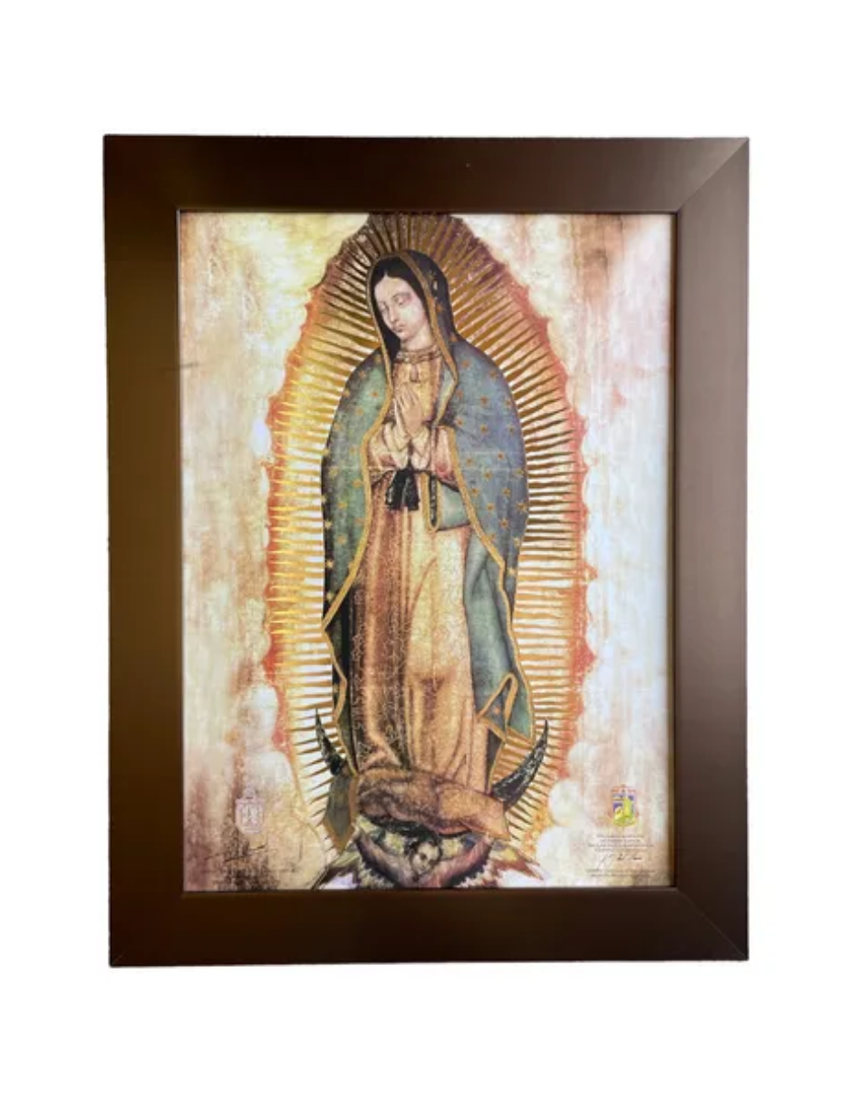 Cuadro Virgen De Guadalupe 83x113 Marco Liso