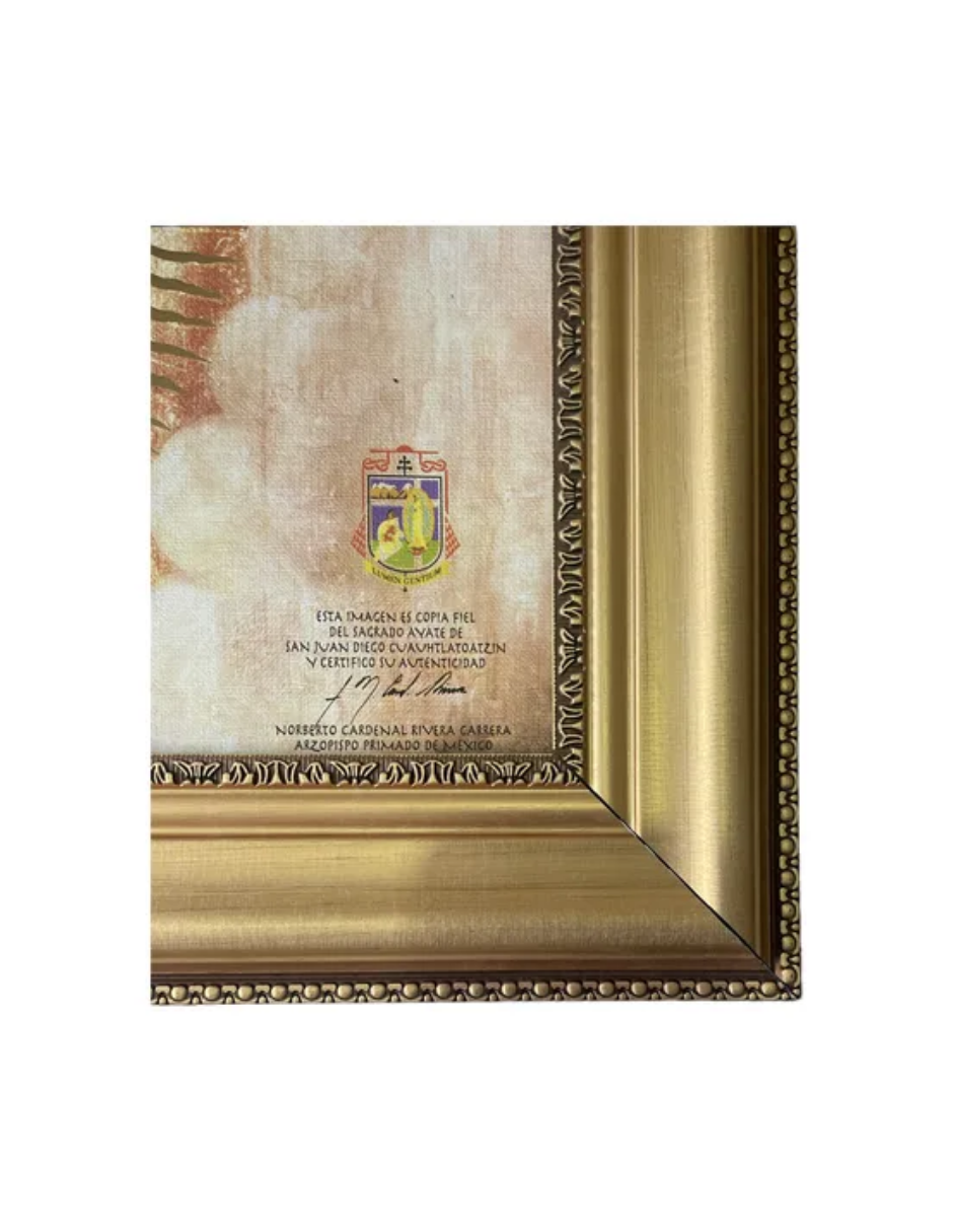 Cuadro Virgen De Guadalupe 63x81 Marco Dorado