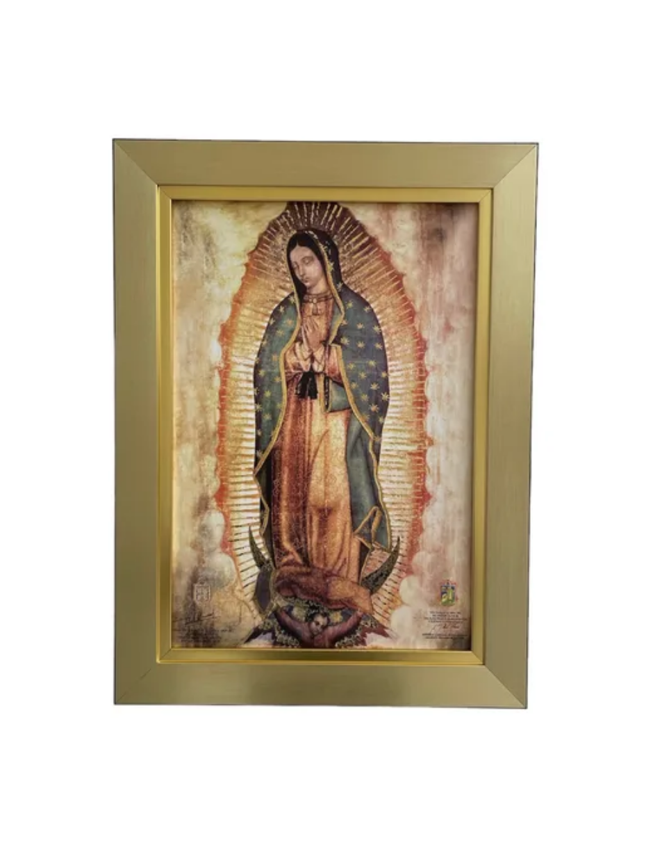 Cuadro Virgen De Guadalupe 36x48  Marco Liso