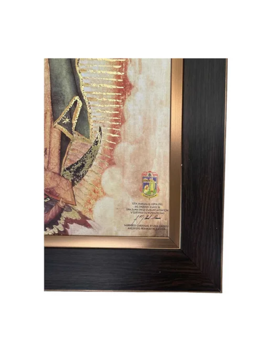 Cuadro Virgen De Guadalupe 36x48  Marco Liso