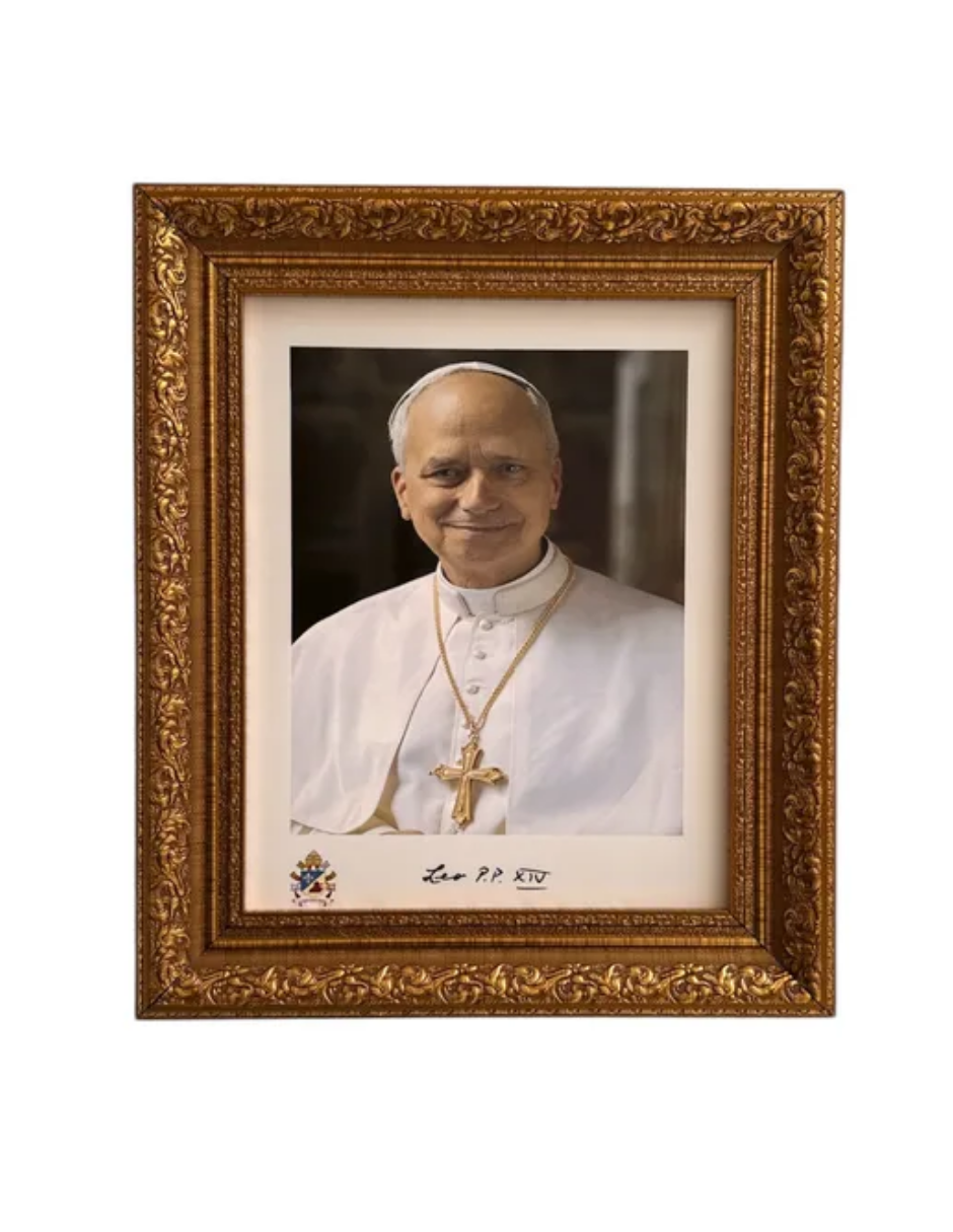 Cuadro Papa León Xiv 29x34