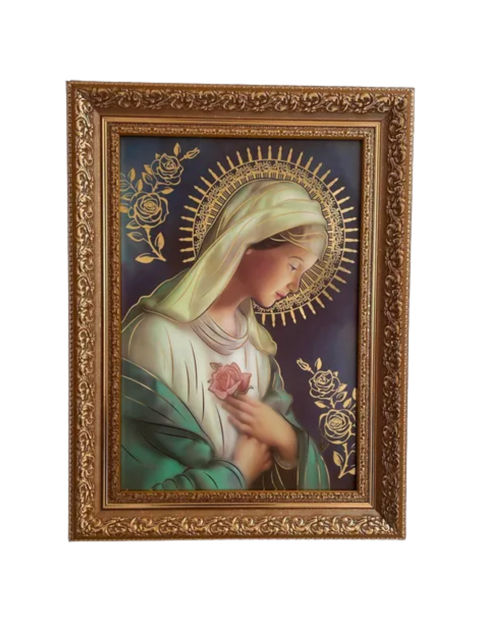 Cuadro Rosa Mística 38x50cm