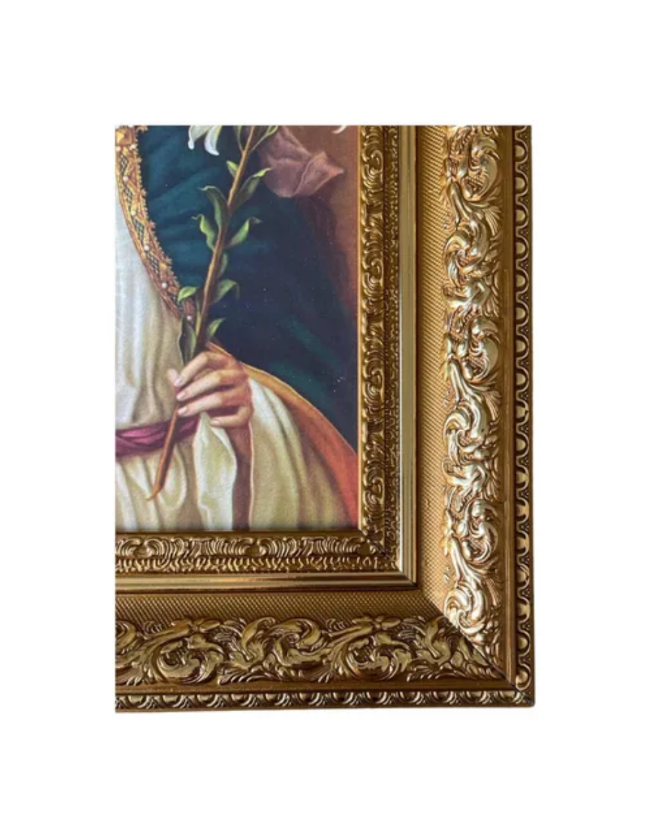 Cuadro Sagrado Corazón De Jesús Y María 38x50