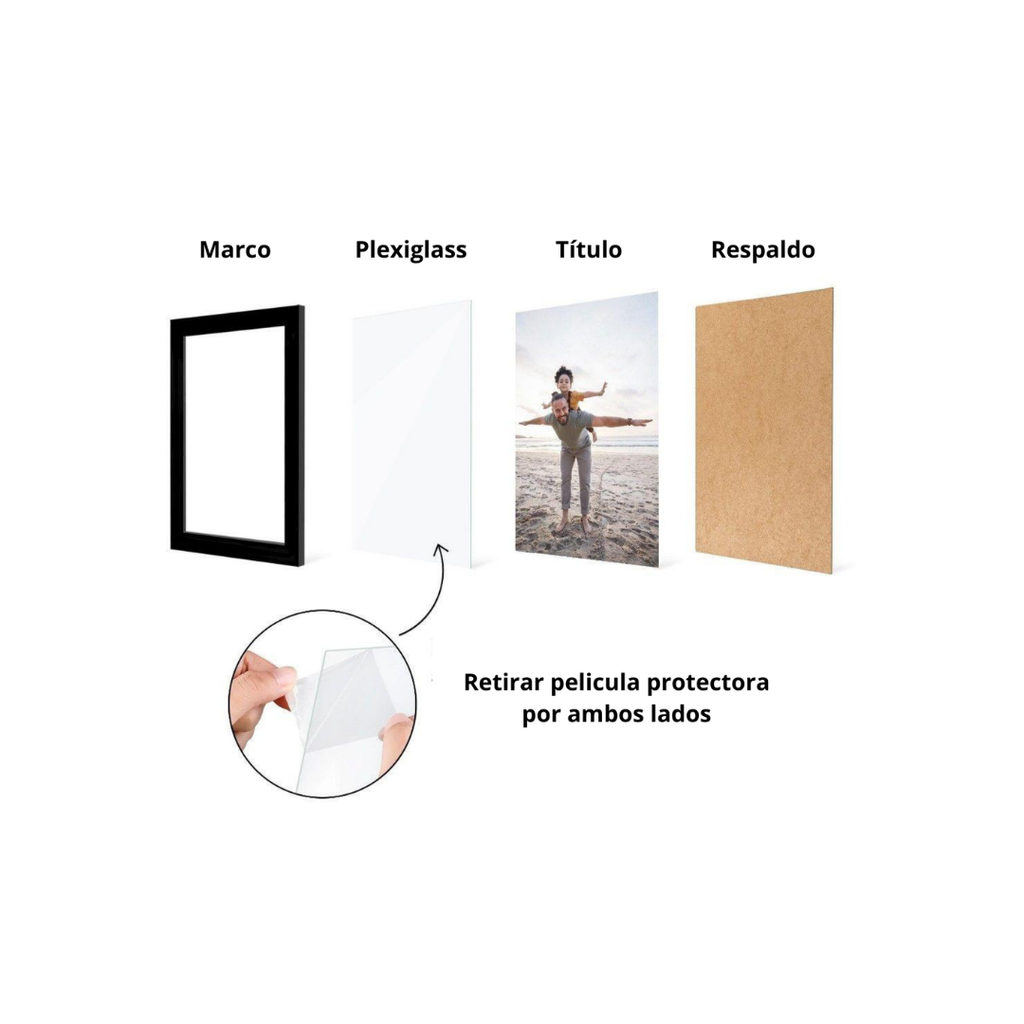 4 Marcos Para Título Profesional  28x43 Doble Carta