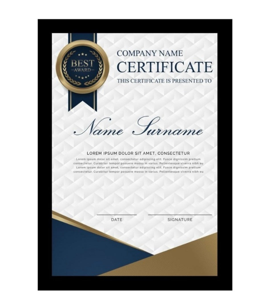 Marco Para Título 30x40cm, Doble Mica