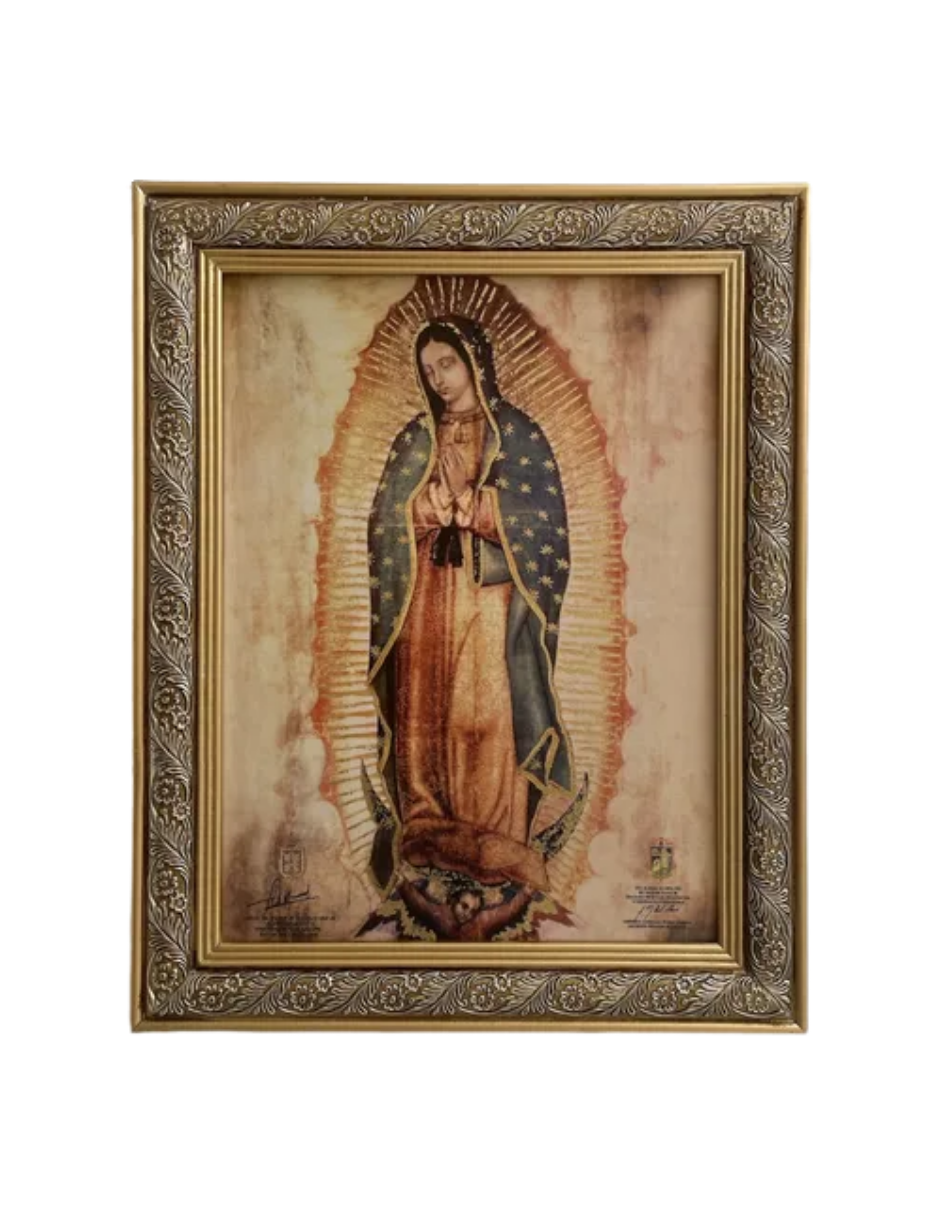 Cuadro Virgen De Guadalupe 39x49 Marco Madera