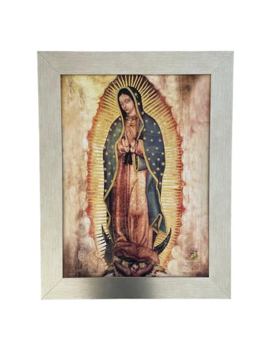 Cuadro Virgen De Guadalupe 63x81 Marco Liso